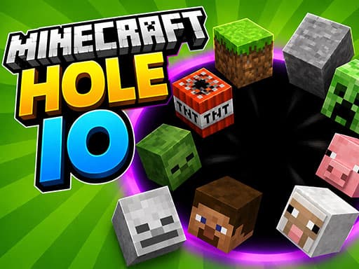 Minecraft Hole IO gameplay