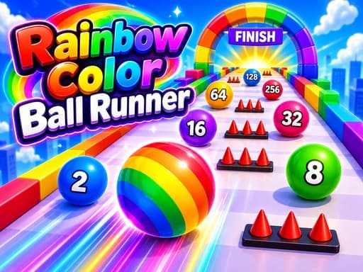 Rainbow Color Ball Runner gameplay