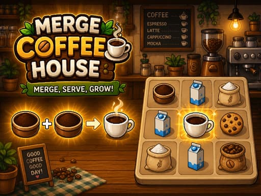 Coffe Merge House gameplay