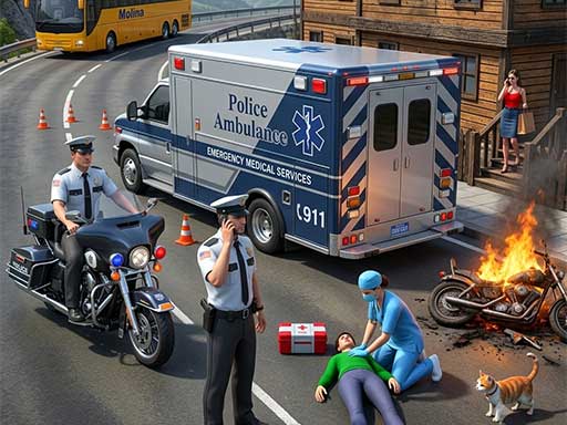 Ambulance Rescue Game gameplay