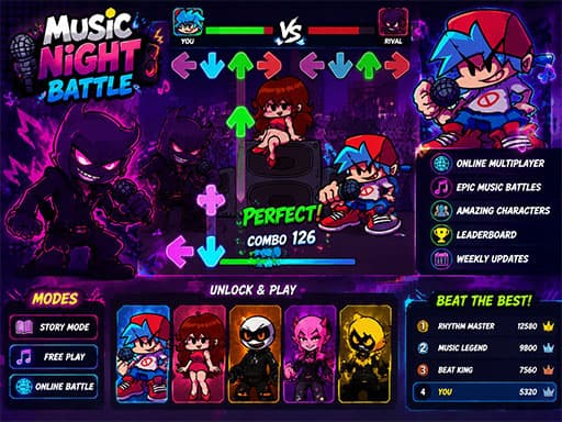 Music Night Battle: Rhythm Game gameplay