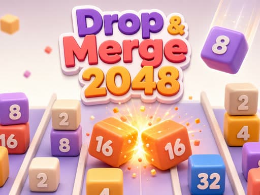 Drop &amp; Merge 2048 gameplay