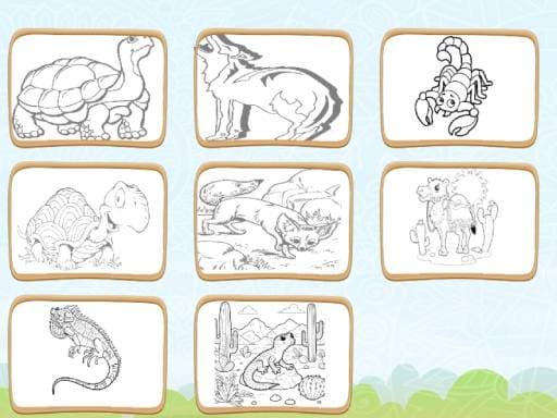 Desert Animals Coloring Book gameplay