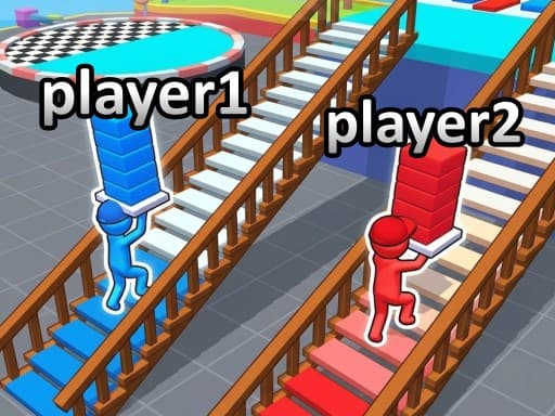 Stairs Races For 2 Players gameplay