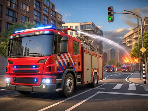 Fire Truck Rescue simulator gameplay